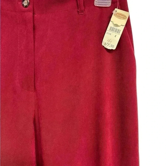 Talbots Brushed Stretch Flannel Trousers Pants Burgundy VTG Sz. 4 NWT - Picture 3 of 10